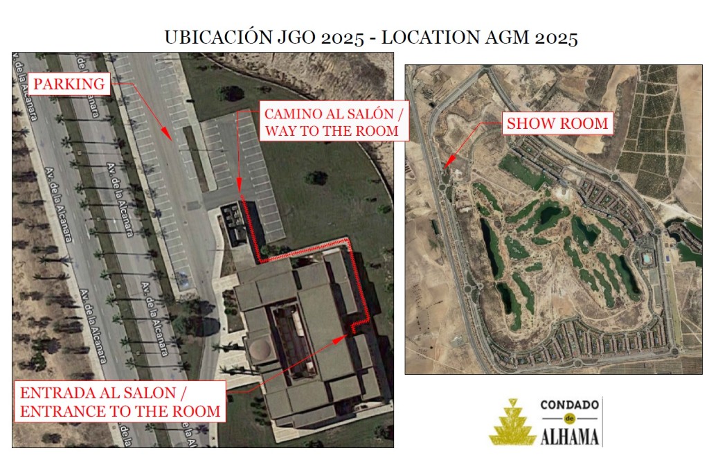 LOCATION OF ORDINARY GENERAL MEETINGS 2025