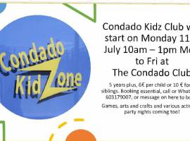 Condado Club - Kidz club. Starting Monday 11th July, Monday to Friday