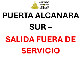 ALCANARA SOUTH EXIT GATE - OUT OF SERVICE