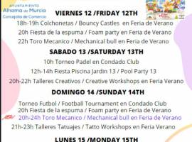 August Fiesta schedule Condado de Alhama