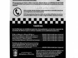 50% reduction for Taxi from Condado to Alhama (Now 10€ each way) 50% reduction for Taxi from Condado to Alhama (Now 10€ each way)